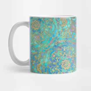 Sapphire & Jade Stained Glass Mandalas Mug